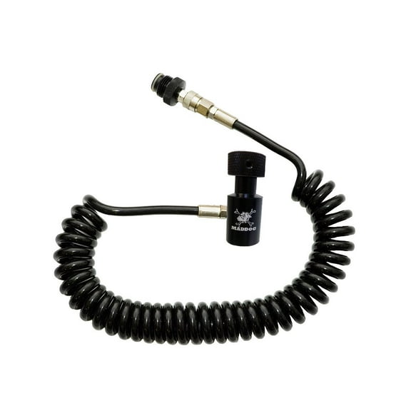 Maddog Heavy Duty Paintball Tank Remote Coil Hose, One Piece