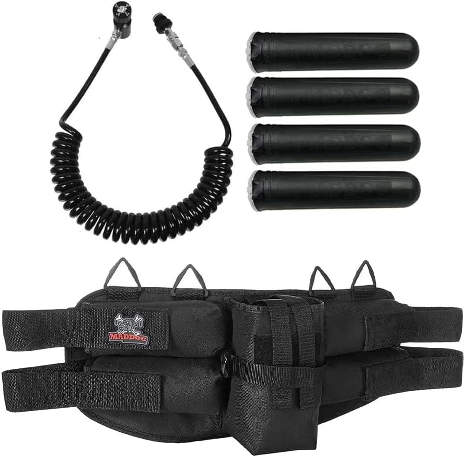 Maddog Paintball Harness with Pods & Quick Disconnect Paintball Tank