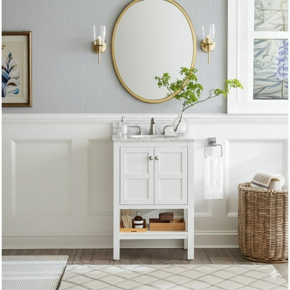 Maddox 24" White Single Bathroom Vanity