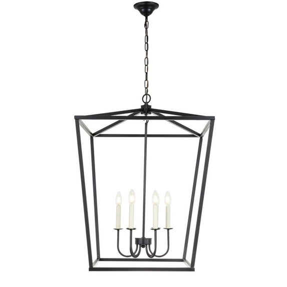 Maddox 6 light Black chandelier