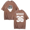 thumbnail image 1 of Maddox Batson 36 Washed Cotton Tee Women Men Crewneck Short Sleeve T-shirt Casual Fashion Clothes, 1 of 2