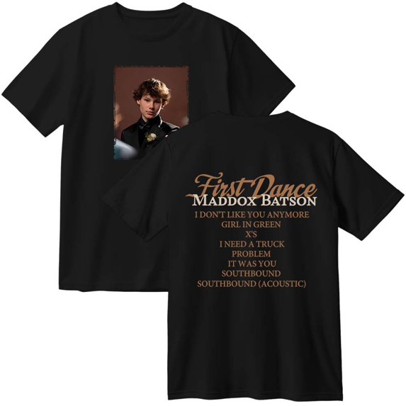 Maddox Batson First Dance Cotton T-Shirt Road To Indio Tour Merch Women Men Casual Crewneck Short Sleeve Tee