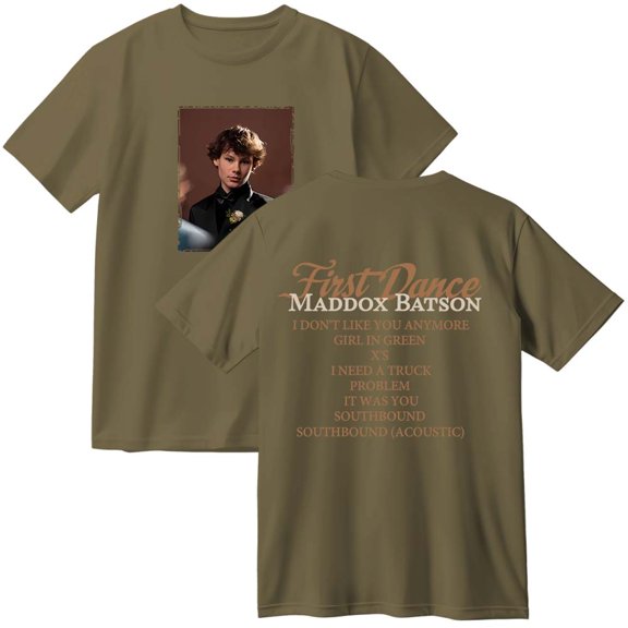 Maddox Batson First Dance Cotton T-Shirt Road To Indio Tour Merch Women Men Casual Crewneck Short Sleeve Tee