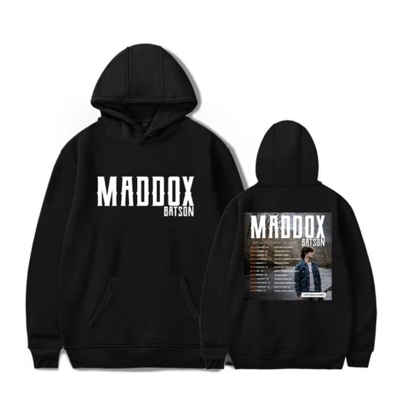 Maddox Batson Hoodie Fashion Pullover Printed Long Sleeve Sweatshirt with Pockets