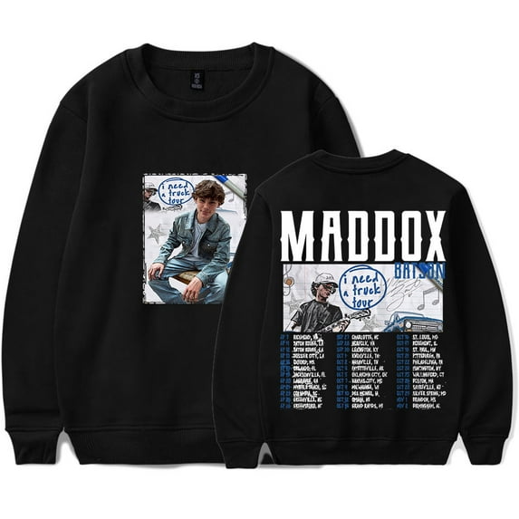 Maddox Batson I Need A Truck Merch Long Sleeve Tee Cosplay Unisex Fashion Crewneck Sweatshirts