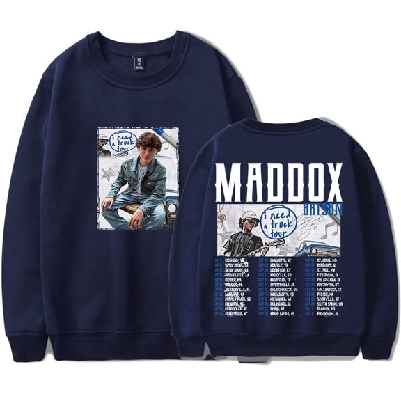 Maddox Batson I Need A Truck Merch Long Sleeve Tee Cosplay Unisex Fashion Crewneck Sweatshirts