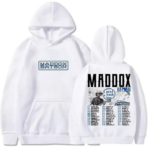 Maddox Batson I Need A Truck Tour 2025 Merch Hoodie Pockets Drawstring Unisex Hooded Sweatshirt Fashion Clothing