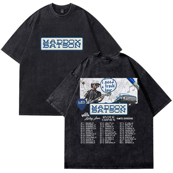 Maddox Batson I Need A Truck Tour Merch Cotton T-Shirt Wash Tee Women Men Short Sleeve Crewneck Tee