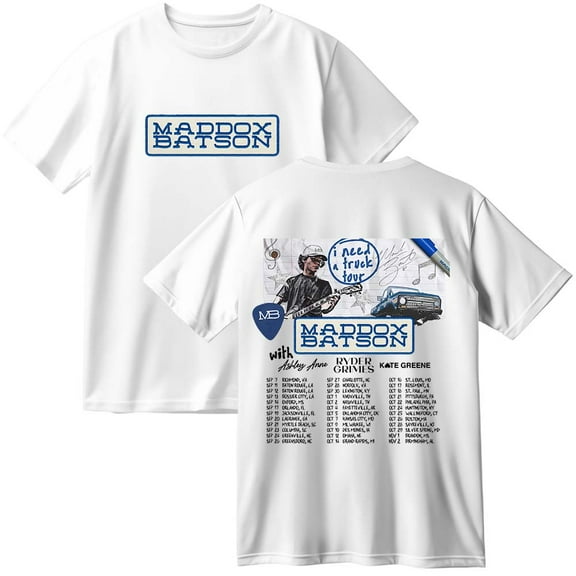 Maddox Batson I Need A Truck Tour Merch Cotton T-Shirt Women Men Casual Crewneck Short Sleeve Tee