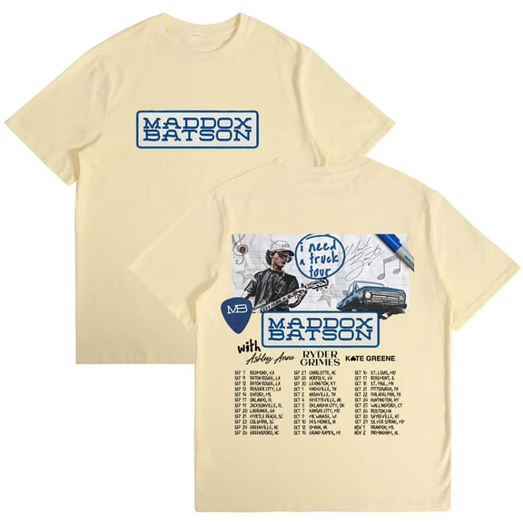 Maddox Batson I Need A Truck Tour Merch Cotton T-Shirt Women Men Crewneck Casual Short Sleeve Tee