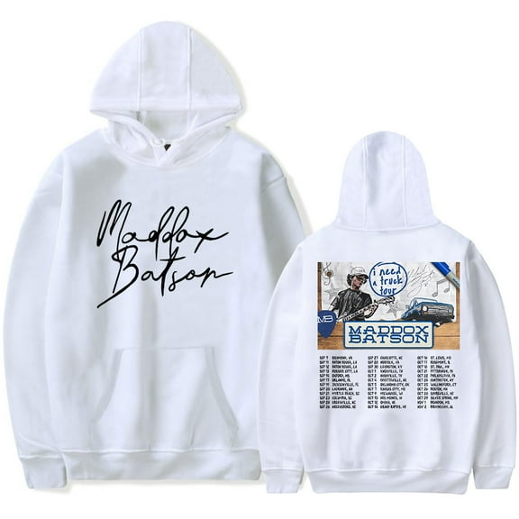 Maddox Batson I Need A Truck Tour Merch Pullover Hoodies Pocketless Parallel Bars Sleeve Unisex Sweatshirts