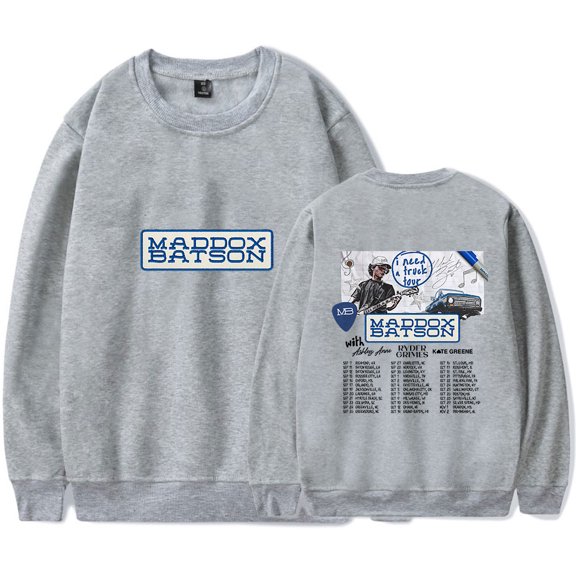 Maddox Batson I Need A Truck Tour Merch Sweatshirt Women Men Casual Crewneck Long Sleeve Pullover Clothes