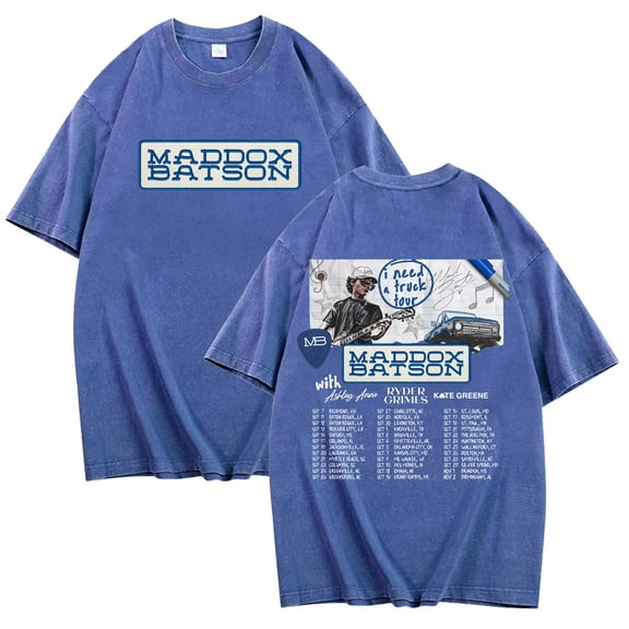 Maddox Batson I Need A Truck Tour Merch T-Shirt Cotton Wash Tee Women Men Short Sleeve Crewneck Tee