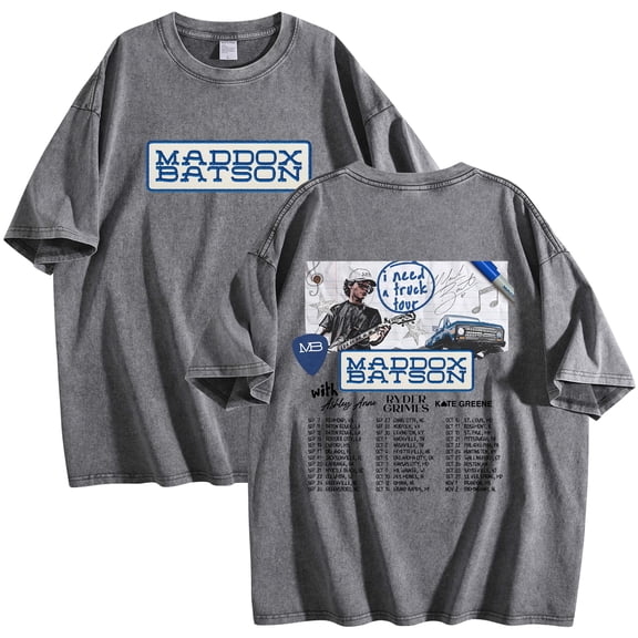 Maddox Batson I Need A Truck Tour Merch T-Shirt Cotton Wash Tee Women Men Short Sleeve Crewneck Tee