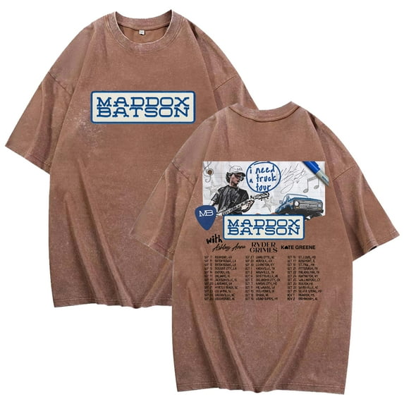 Maddox Batson I Need A Truck Tour Merch T-Shirt Cotton Wash Tee Women Men Short Sleeve Crewneck Tee