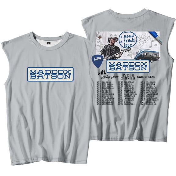 Maddox Batson I Need A Truck Tour Merch Tank Tops Sleeveless Sport Vest Women Men Outdoor Sportwear