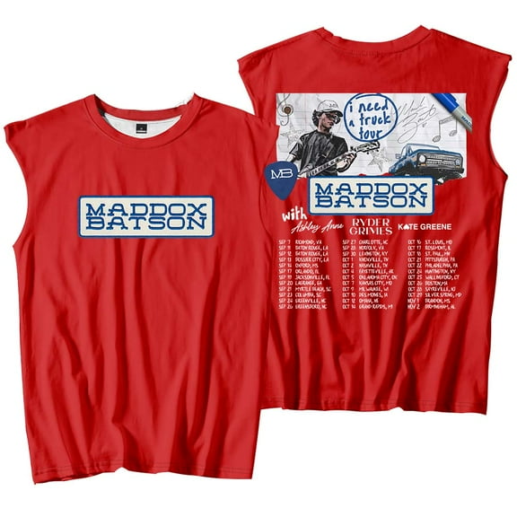 Maddox Batson I Need A Truck Tour Merch Tank Tops Sleeveless Sport Vest Women Men Outdoor Sportwear