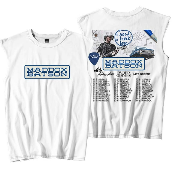 Maddox Batson I Need A Truck Tour Merch Tank Tops Sleeveless Sport Vest Women Men Outdoor Sportwear