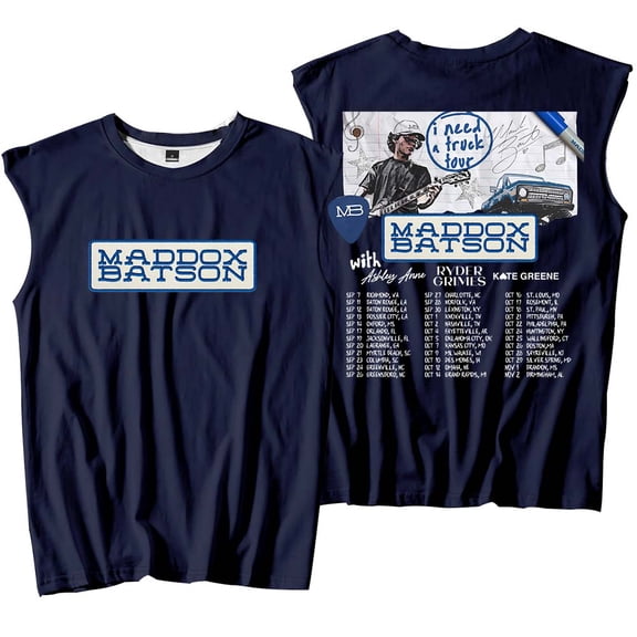 Maddox Batson I Need A Truck Tour Merch Tank Tops Sleeveless Sport Vest Women Men Outdoor Sportwear
