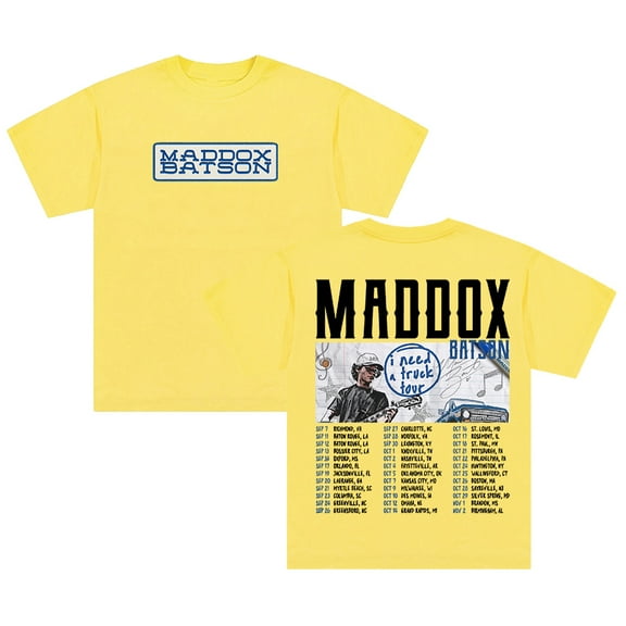 Maddox Batson I Need A Truck Tour T-shirt Crewneck Short Sleeve Cotton Tee Women Men Streetwear Tops