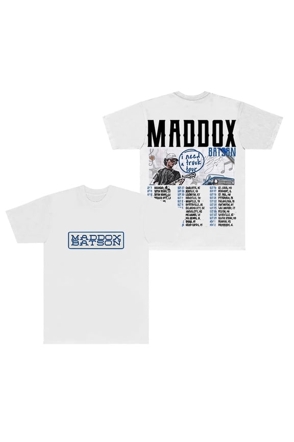 Maddox Batson I Need A Truck Tour T-shirt Crewneck Short Sleeve Cotton Tee Women Men Streetwear Tops
