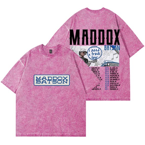 Maddox Batson I Need A Truck Tour Vintage Wash T-Shirts Unisex Fashion Cotton Short Sleeve Tee
