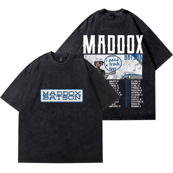 Maddox Batson I Need A Truck Tour Vintage Wash T-Shirts Unisex Fashion Cotton Short Sleeve Tee