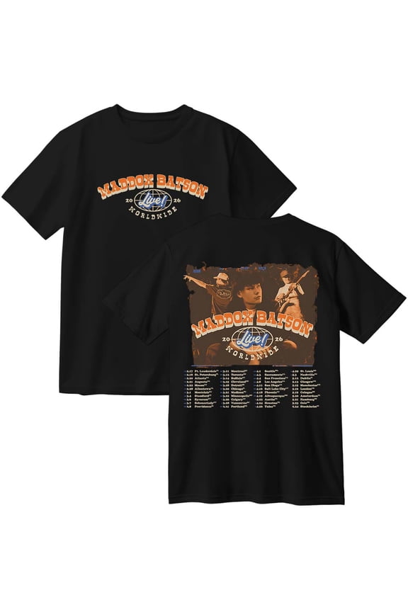 Maddox Batson Live Worldwide Tour Cotton T-Shirt Women Men Fashion Crewneck Short Sleeve Tee