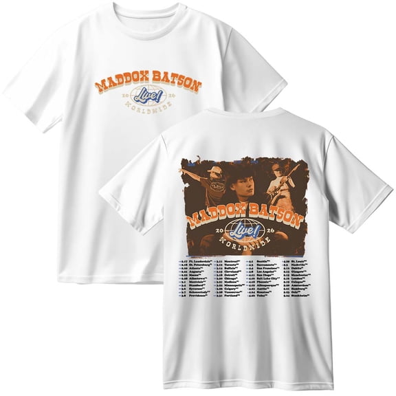 Maddox Batson Live Worldwide Tour Cotton T-Shirt Women Men Fashion Crewneck Short Sleeve Tee