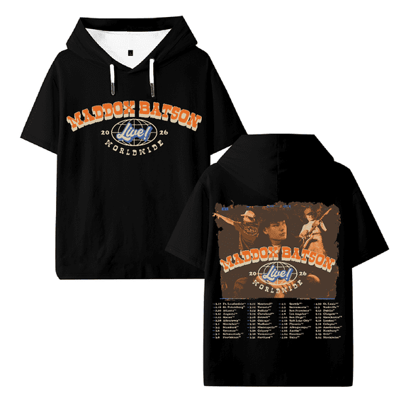Maddox Batson Live Worldwide Tour Hooded T-Shirt Man/Woman Short Sleeve