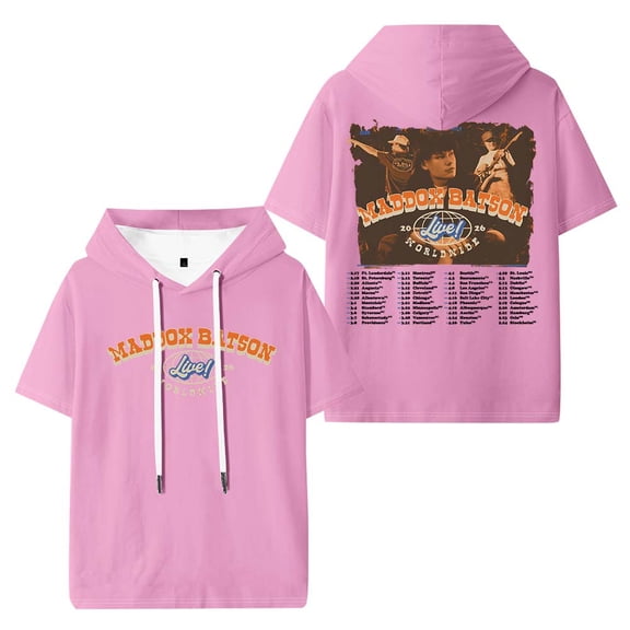 Maddox Batson Live Worldwide Tour Hooded T-Shirts Women Men Short Sleeve Tee Casual Fashion Clothes