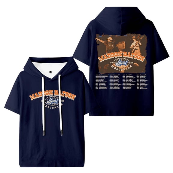 Maddox Batson Live Worldwide Tour Hooded T-Shirts Women Men Short Sleeve Tee Casual Fashion Clothes