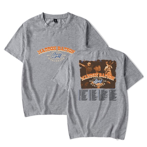 Maddox Batson Live Worldwide Tour T-Shirt Women Men Casual Crewneck Short Sleeve Fashion Tee
