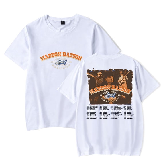 Maddox Batson Live Worldwide Tour T-Shirt Women Men Casual Crewneck Short Sleeve Fashion Tee
