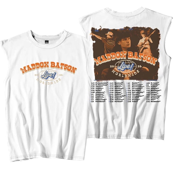 Maddox Batson Live Worldwide Tour Tank Tops Sleeveless T-Shirt port Vest Women Men Casual Outdoor Sportwear