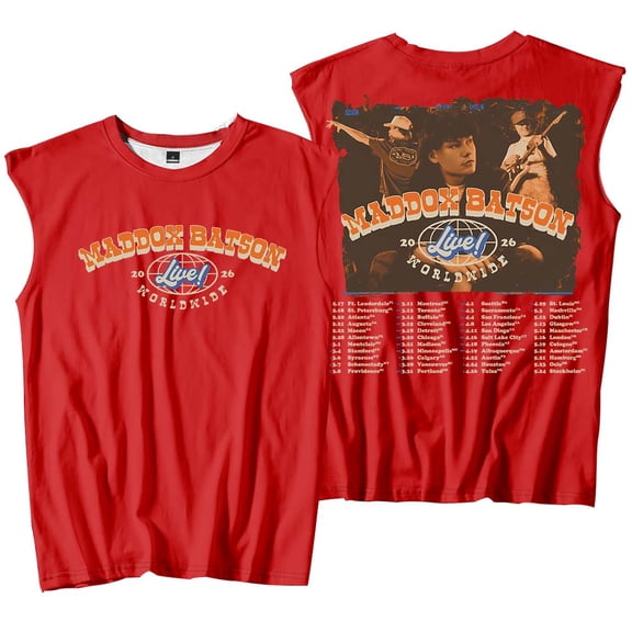 Maddox Batson Live Worldwide Tour Tank Tops Sleeveless T-Shirt port Vest Women Men Casual Outdoor Sportwear