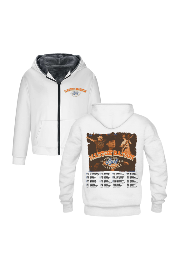 Maddox Batson Live Worldwide Tour Zipper hooded cotton jacket Winter Clothing