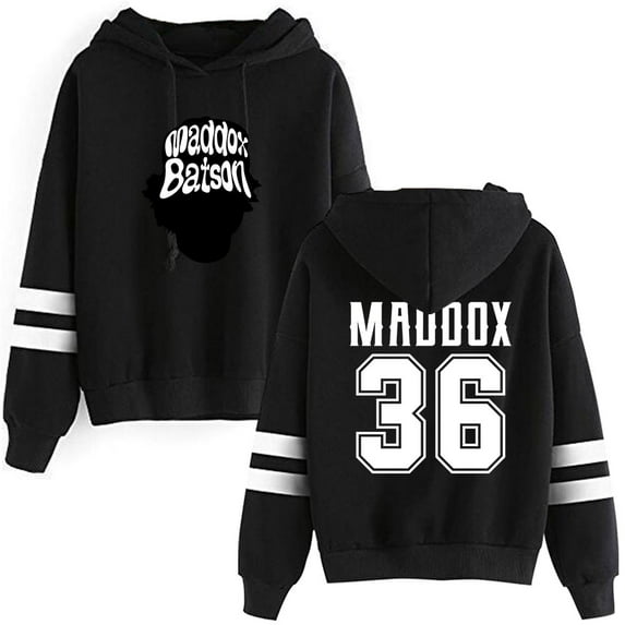 Maddox Batson Logo Hoodies Road To Indio Tour Merch Pocketless Parallel Bars Sleeve Streetwear