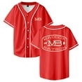 thumbnail image 1 of Maddox Batson MB Logo Baseball Jersey Short Sleeve Button-up Shirts Women Men Streetwear Tops, 1 of 3