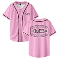 thumbnail image 1 of Maddox Batson MB Logo Baseball Jersey Short Sleeve Button-up Shirts Women Men Streetwear Tops, 1 of 3