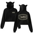 thumbnail image 1 of Maddox Batson MB Logo Hoodie Cat Ears Hooded Sweatshirt Long Sleeve Crop Top Women's Clothes, 1 of 3