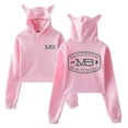thumbnail image 1 of Maddox Batson MB Logo Hoodie Cat Ears Hooded Sweatshirt Long Sleeve Crop Top Women's Clothes, 1 of 3