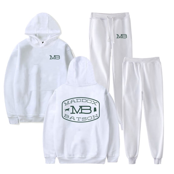 Maddox Batson MB Logo Hoodie Jogger Pants Two Piece Sets Sweatshirts Sweatpants Women Men's Set