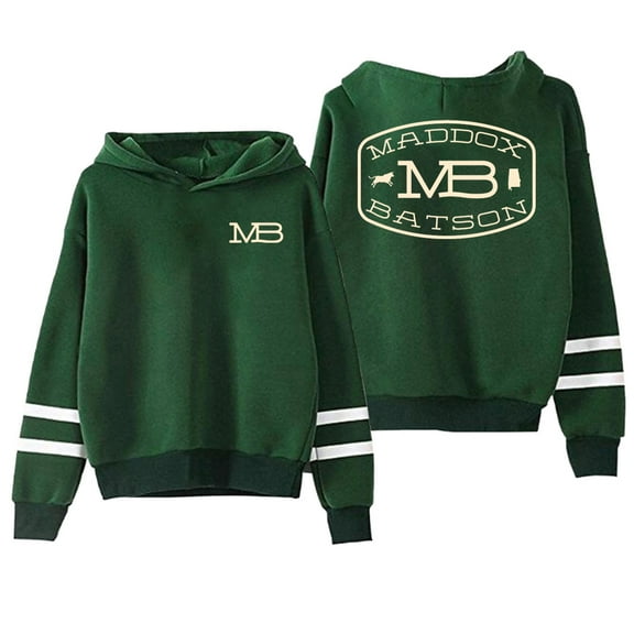 Maddox Batson MB Logo Hoodie Pocketless Parallel Bars Sleeve Streetwear Women Men Hooded Sweatshirt