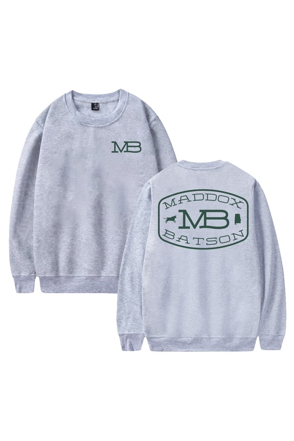 Maddox Batson MB Logo Merch Crewneck Long Sleeve Streetwear Women Men Pullover Sweatshirts