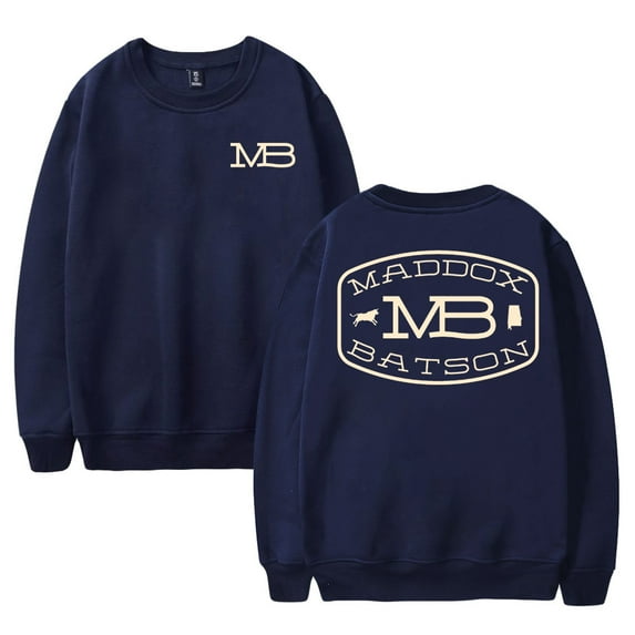 Maddox Batson MB Logo Merch Crewneck Long Sleeve Streetwear Women Men Pullover Sweatshirts