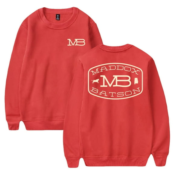 Maddox Batson MB Logo Merch Crewneck Long Sleeve Streetwear Women Men Pullover Sweatshirts