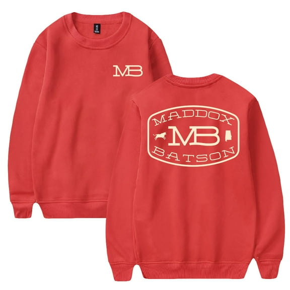 Maddox Batson MB Logo Merch Crewneck Long Sleeve Streetwear Women Men Pullover Sweatshirts