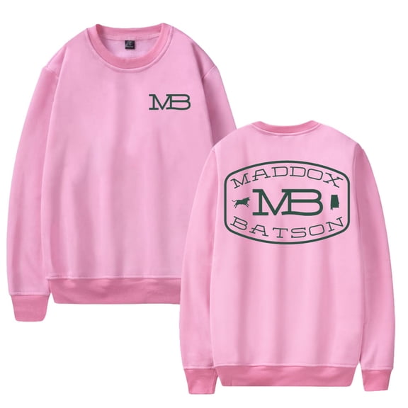 Maddox Batson MB Logo Merch Crewneck Long Sleeve Streetwear Women Men Pullover Sweatshirts