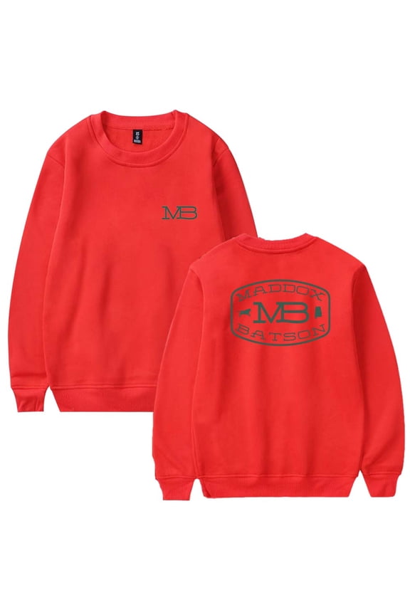 Maddox Batson MB Logo Merch Sweatshirt Women Men Casual Crewneck Long Sleeve Pullover Clothes
